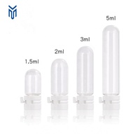 Vente en gros de flacons d'échantillons en verre à fond rond de 1,5 ml, 2 ml, 3 ml, 5 ml, avec bouchon détachable