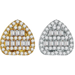 Joyas de Uso Diario Unisex con Circonita Cúbica en Forma de Corazón, Engaste de Bisel en Oro y Plata para Uso Dental - Product Image 5