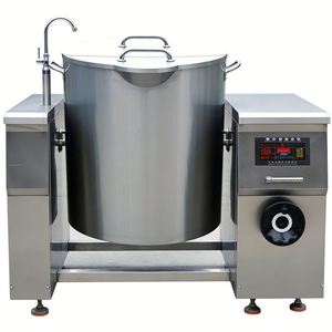 Stainless Steel Tilting Steam <b>Kettle</b> for Cooking Mixing and Cooling in Food Processing Lines - Product Image 2