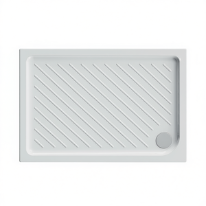 Receveur de douche rectangulaire en céramique Dolomite Gemma 80 x 100 cm H 7 cm avec rainures de drainage pour salle de bain - Product Image 2