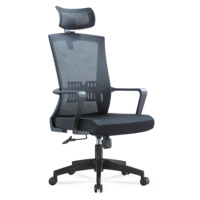 Chaise de bureau ergonomique au design moderne, certifiée BIFMA, avec vérin à gaz, réglage de la hauteur sur 3 niveaux, pivotante, en maille