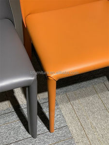 Silla de Comedor Tapizada en Cuero Duradera y Moderna de Lujo con Color Personalizable para Hoteles, Restaurantes y Cafeterías - Product Image 4