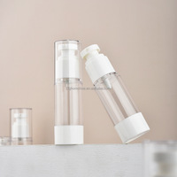 EN STOCK SANS MOQ 5ml 30ml 50ml 80ml 100ml 120ml Flacon pompe cosmétique en plastique blanc transparent sous vide Sérum Lotion Vaporisateur Flacon sans air