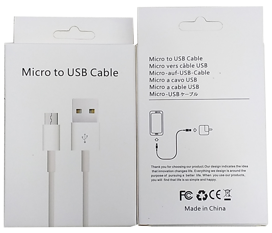 Blanco- para cable micro usb