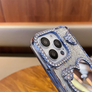 Specchio per il trucco con Love a forma di farfalla tempestata di diamanti per <span class=keywords><strong>iPhone</strong></span> 16 <span class=keywords><strong>Pro</strong></span> Max gradiente scintillante <span class=keywords><strong>Cover</strong></span> <span class=keywords><strong>rosa</strong></span> per <span class=keywords><strong>iPhone</strong></span> 15 17 <span class=keywords><strong>13</strong></span> <span class=keywords><strong>Pro</strong></span> - Product Image 5