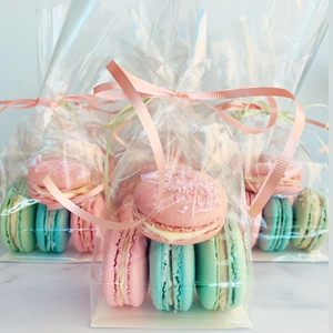 50 Pcs 4x2x8 Inch Gusseted Cellophane <b>Bags</b> With Ribbon <b>For</b> Smores And <b>Cupcakes</b> - Product Image 5