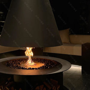 CRUCERO moderno interior hogar suspendido <span class=keywords><strong>bioetanol</strong></span> colgante <span class=keywords><strong>chimenea</strong></span> 800mm <span class=keywords><strong>techo</strong></span> montado sin humo hoteles ecológicos - Product Image 1