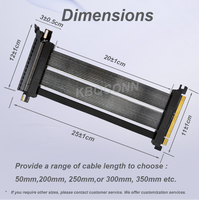 Câble Riser PCIe 4.0 X16 à 180 Degrés 32 Gbit/s Haute Vitesse pour GPU, Cordon d'Extension Blindé à Âme en Cuivre, Montage Droit pour PC Gaming ITX