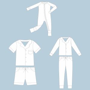 卸売カスタムストレッチ竹ベビージップロンパーバンブーパジャマ2ウェイジッパー西洋スタイルの様々な印刷デザイン - Product Image 3