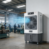 Refroidisseur d'air évaporatif mobile Iwata avec réservoir d'eau de 60L, ventilateur de refroidissement portable à faible bruit pour usage extérieur et garage