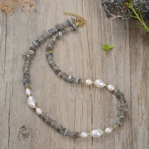 Men's Precious Stone Necklace 6MM Matte Onyx Brown pearl Hematite Triangle Pendant Men Necklace