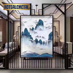 Divisor de Habitaciones Retráctil de Acero Inoxidable de Lujo, Corte Láser, Tamaño Personalizado, Diseño Art Deco, Fácil Instalación, para Interiores - Product Image 1