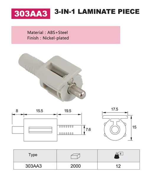 303AA4 Meubels Connector Plank Ondersteuning