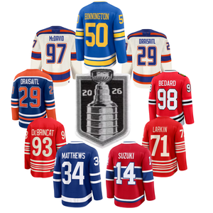 Camisetas de Hockey al por Mayor Bordadas de Primera Calidad # 29 Draisaitl # 97 McDavid # 34 Matthews - Product Image 1