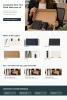 Individuelles Logo Firmen-Willkommenspaket für Neueinstellungen mit Canvas-Tasche, Notizbuch, Mauspad, Thermobecher, Ausweishalter, Stift, Geschenkbox, Großpackung