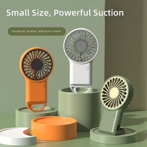 Nouveau ventilateur pliable portable avec mousqueton, mini ventilateur de bureau rechargeable par USB, design mignon de dessin animé, pour un rafraîchissement personnel - Product Image 1