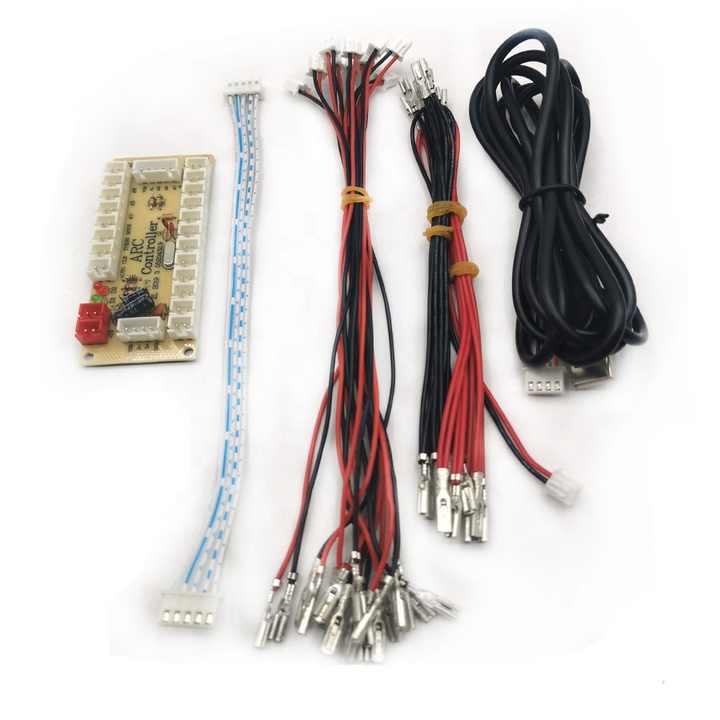 Encoder USB Per Joystick Arcade Con Palla Rossa E 10 Pulsanti LED - Per PC, MAME, Raspberry Pi - Foto 10