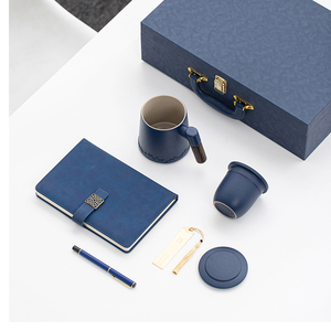 Taza y cuaderno con logotipo personalizado de Xinrunjin, juego de regalo corporativo, recuerdos promocionales para empleados, clientes, profesores, eventos de negocios - Product Image 4