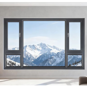 Fenêtre à battant en aluminium à double vitrage insonorisé à rupture de pont thermique, verre ultra-clair, pour maison, chambre et salon - Product Image 1