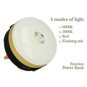 Lampada da pesca a lanterna da campeggio ricaricabile 4 modalità di ricarica per telefono di emergenza all'aperto-auto e motocicli/ - Product Image 1