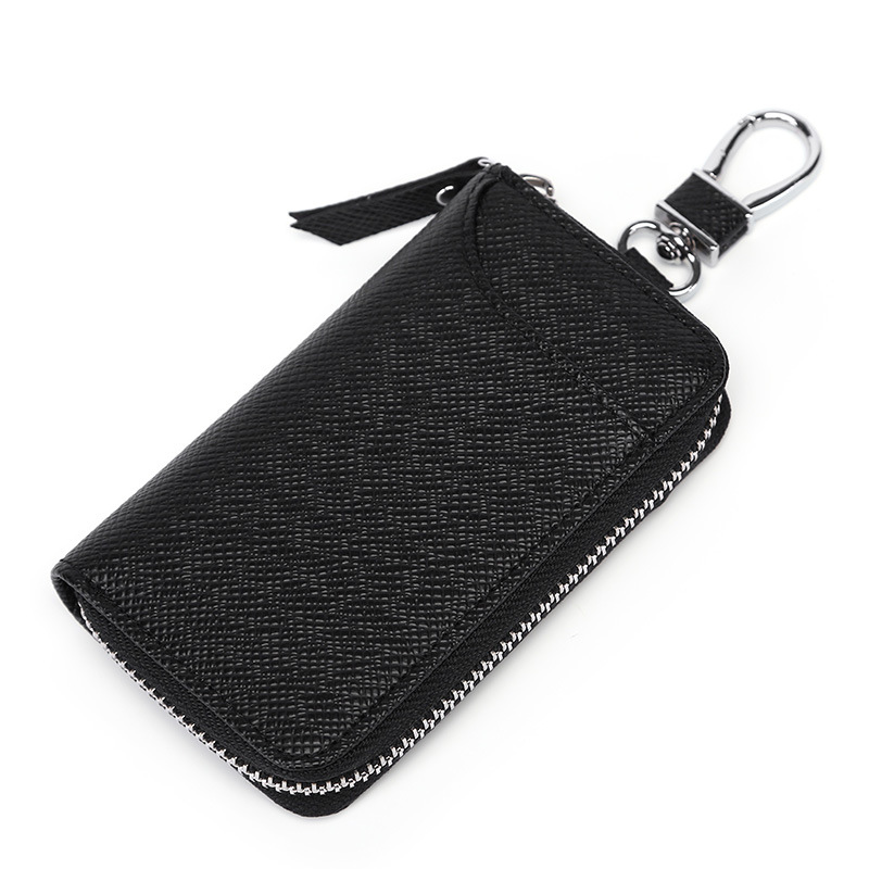 Allwin 9098# PU Leather Car Key Bag - Zipper Closure Key Organizer Pouch