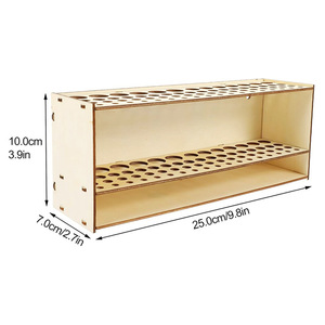 Cross-border wooden brush holder, 67-piece perforated <b>desk</b> pen storage, easy to install and <b>wall</b>-mounted. - Product Image 3