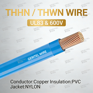 Câble électrique en cuivre toronné isolé PVC THHN THWN 600V UL83 - 2.5mm/<span class=keywords><strong>3</strong></span>.5mm/5.5mm/35mm/50mm/125mm/250mm pour bâtiment - Product Image 3