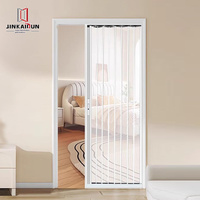 Porte pliante transparente en plastique étanche pour balcon, cloison invisible pour centre commercial climatisé et salon