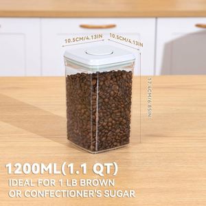 Nuevo Diseño, Contenedor de Almacenamiento de Alimentos para Cocina, Hermético, Ecológico, de PP con Certificación LFGB, Botón de un Toque para Mantener la Frescura - Product Image 3