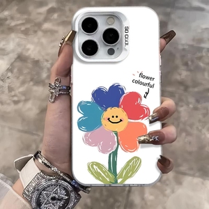 เคสโทรศัพท์ลายดอกไม้ TPU สีขาวสำหรับ iPhone 17 16 15 PRO MAX 13 11 12 14 - Product Image 6