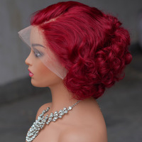 Perruques Amygirl 13X4 en dentelle française, cheveux humains, ondulations lâches, noir naturel, 100% cheveux brésiliens vierges, haute qualité, 250%, 1 pièce