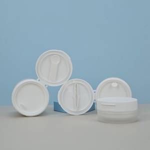 <b>Plastic</b> Toner Pad <b>Jar</b> With Flip Lid and Tweezers 300ml Wide Mouthed With Tweezers Skincare Cosmetics Packaging 250ml 350ml - Product Image 4