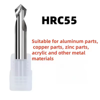 Haute Précision HSS Métal Cutter Carbure Alliage Outil De Fraisage Clé Seater Routeur Bit 1PCS 2-Flûte HRC55 Forets Centraux En Aluminium