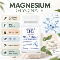 Complément alimentaire premium Shecome en vitamine et magnésium, améliore la santé cardiaque, les nerfs, les muscles, le métabolisme, capsules de glycinate de magnésium
