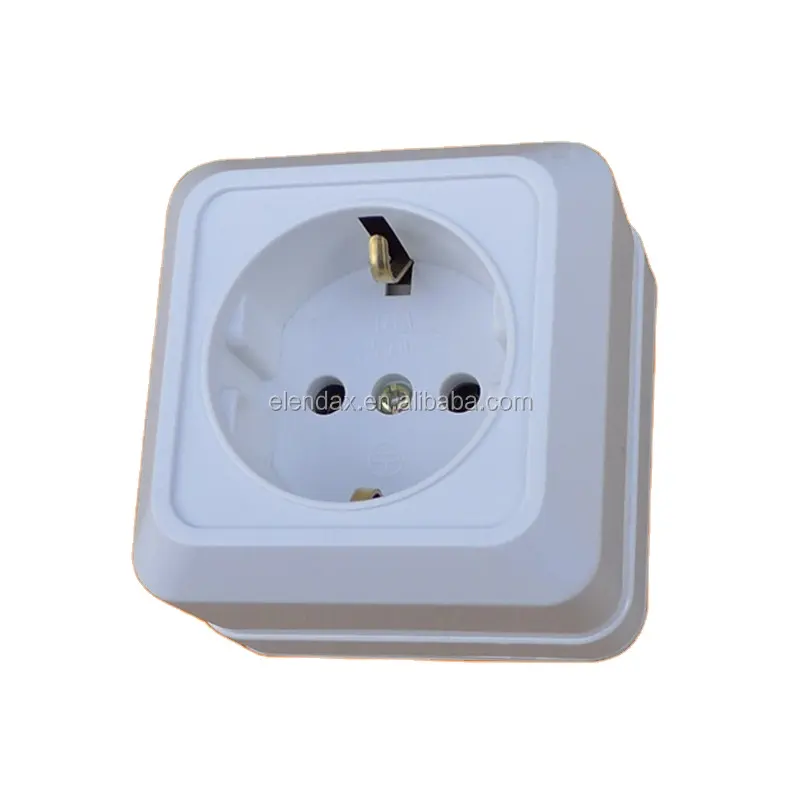 S1010 European style surface mounted schuko socket outlet 2 pin electrical sockets switches