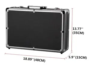 China Best Quality Sturdy Black Aluminum Laptop Tool Case With Customizing