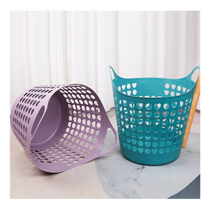 Household laundry appliances laundry storage & organization Collapsible Round Organizer Folding Laundry Storage Basket
