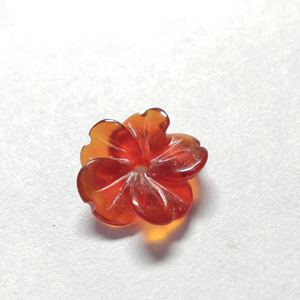 Piedras preciosas sueltas con forma de flor de ágata roja brillante, colección de arte, T-1F, 8mm - Product Image 2