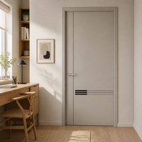 Porte de chambre en bois mélaminé avec couleur personnalisée, isolation phonique et bordure PUR pour la rénovation en gros des hôtels