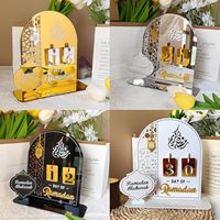Calendrier de l'Avent du Ramadan, calendrier de compte à rebours de l'Eid Mubarak, calendrier islamique, table de suivi des dates, décoration pour enfants, cadeau, décoration de la maison