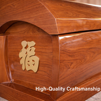 Cercueils en bois écologiques Qianrui, style européen, cercueil pour adultes, vente en gros, cercueil en bois de qualité supérieure pour enterrement funéraire