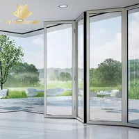 NFRC חם מכירות כפול זכוכית אלומיניום bifolding דלת חיצוני פטיו bifold זכוכית דלת