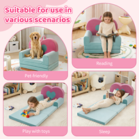 Canapé-lit pour enfants pliable en mousse souple avec un design de dessin animé mignon personnalisé, pour jouer, dormir, amovible, lavable, canapé pour bébé