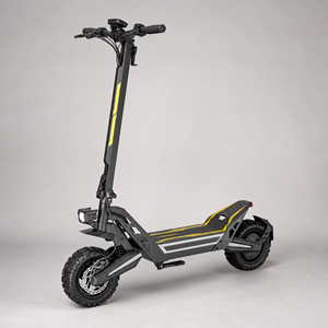 Trottinette électrique en acier à haute teneur en carbone 1200W, propulsion arrière, 48V 18.2Ah, autonomie 50KM, vitesse 55KMH, pneus 11 pouces, freins à disque doubles, entrepôt UE - Product Image 1