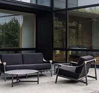 Ensemble de canapés en rotin en alliage d'aluminium pour l'extérieur, patio, jardin, cour, terrasse, résistant à la pluie, protection solaire, mobilier décontracté nordique