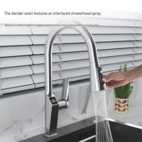 Robinet de cuisine intelligent à LED certifié CUPC, mitigeur d'évier à eau froide et chaude avec douchette extractible, pour usage domestique et commercial