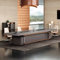Mobilier de bureau Simple moderne haut de gamme combinaison de chaise de bureau Table de patron de luxe atmosphère de Table de président de grande classe modulaire