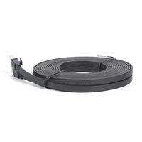 Câble Ethernet plat Cat7 SFTP D-Sunty 10 Gbit/s 600 MHz 10 m résistant aux intempéries RJ45 en cuivre toronné pour PS5 Xbox Routeur Modem