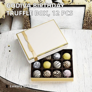 Caja de Trufas de Chocolate Surtidas <span class=keywords><strong>Godiva</strong></span> Chocolatier para Cumpleaños, Regalo Gourmet para Mujeres y Hombres, Cesta de Regalo con Dulces, Caja de Chocolate en Papel - Product Image 3