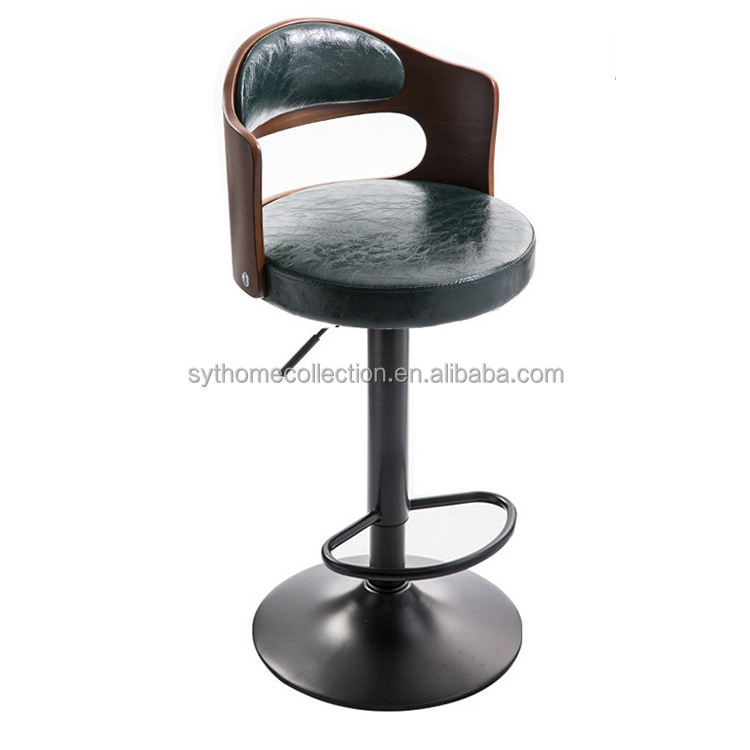 Cuir ciré vert-pieds noirs